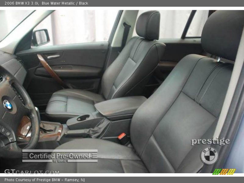 Blue Water Metallic / Black 2006 BMW X3 3.0i