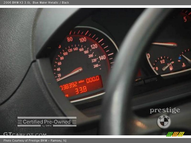 Blue Water Metallic / Black 2006 BMW X3 3.0i