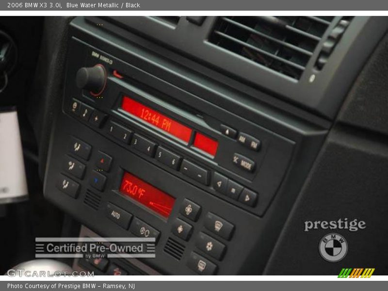 Blue Water Metallic / Black 2006 BMW X3 3.0i