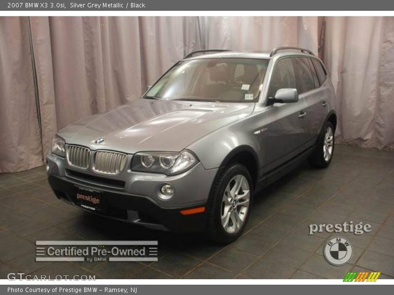 Silver Grey Metallic / Black 2007 BMW X3 3.0si