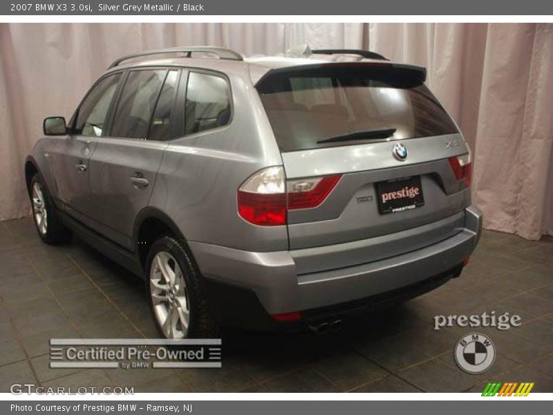 Silver Grey Metallic / Black 2007 BMW X3 3.0si