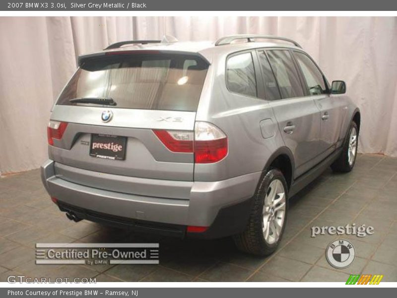 Silver Grey Metallic / Black 2007 BMW X3 3.0si