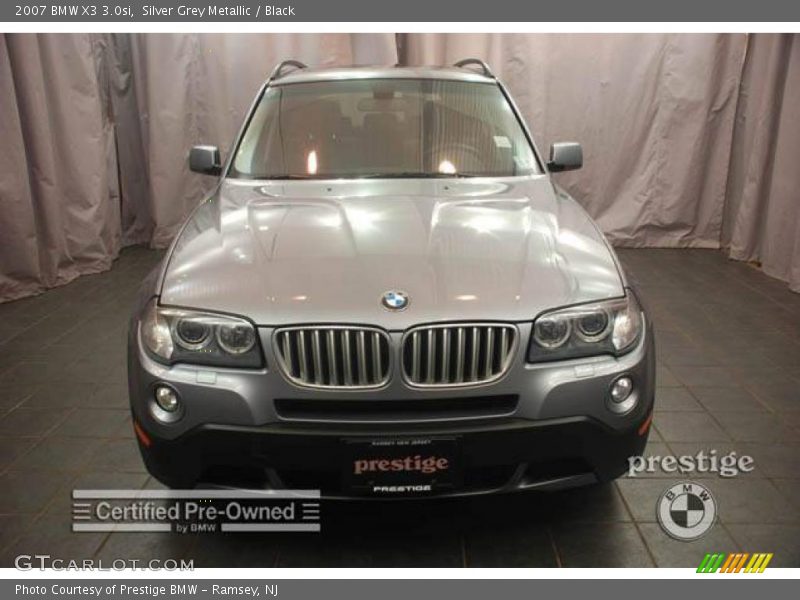 Silver Grey Metallic / Black 2007 BMW X3 3.0si