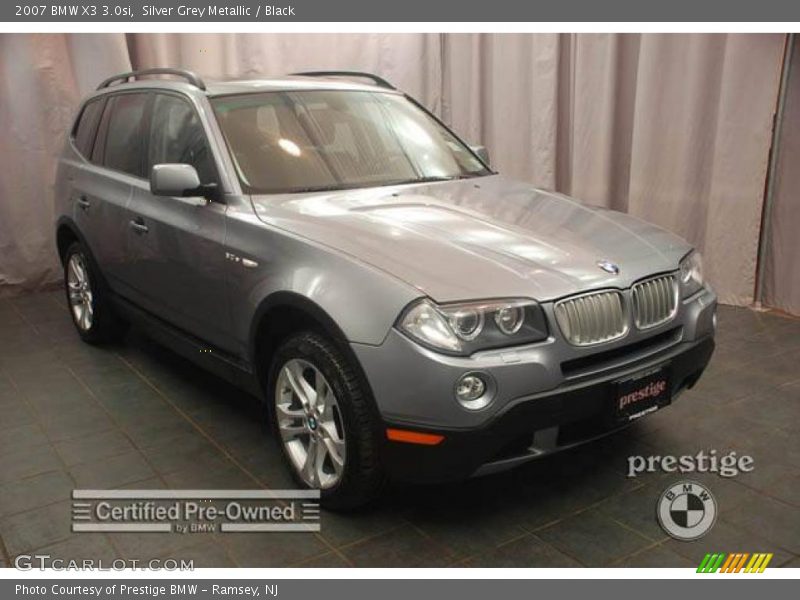 Silver Grey Metallic / Black 2007 BMW X3 3.0si