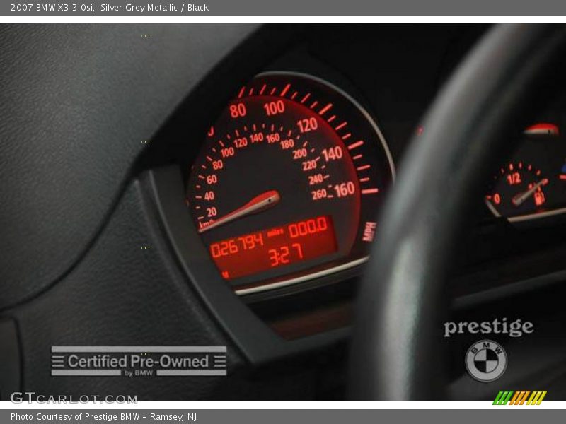 Silver Grey Metallic / Black 2007 BMW X3 3.0si