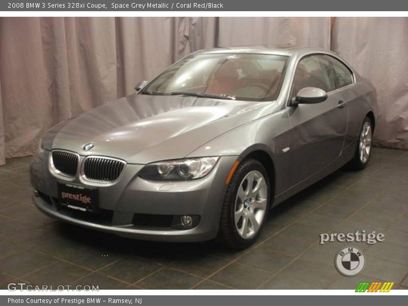 Space Grey Metallic / Coral Red/Black 2008 BMW 3 Series 328xi Coupe
