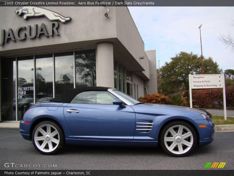 Aero Blue Pearlcoat / Dark Slate Grey/Vanilla 2005 Chrysler Crossfire Limited Roadster