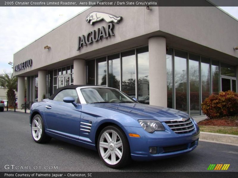 Aero Blue Pearlcoat / Dark Slate Grey/Vanilla 2005 Chrysler Crossfire Limited Roadster