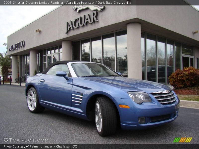 Aero Blue Pearlcoat / Dark Slate Grey/Vanilla 2005 Chrysler Crossfire Limited Roadster