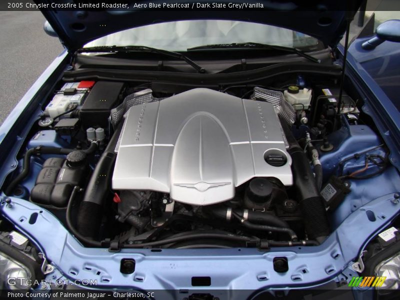 Aero Blue Pearlcoat / Dark Slate Grey/Vanilla 2005 Chrysler Crossfire Limited Roadster