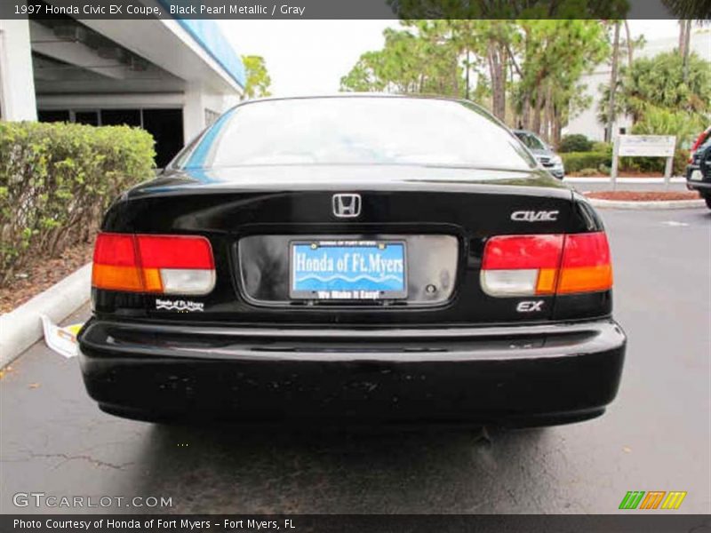 Black Pearl Metallic / Gray 1997 Honda Civic EX Coupe