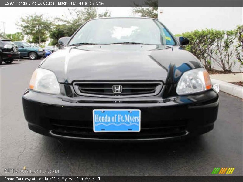 Black Pearl Metallic / Gray 1997 Honda Civic EX Coupe