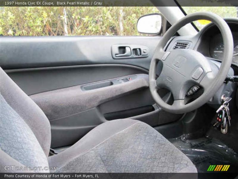 Black Pearl Metallic / Gray 1997 Honda Civic EX Coupe