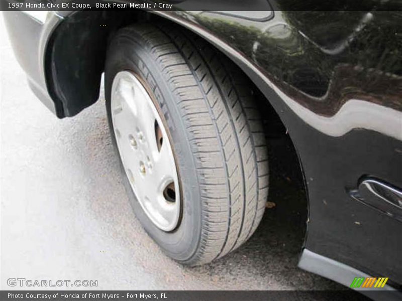 Black Pearl Metallic / Gray 1997 Honda Civic EX Coupe