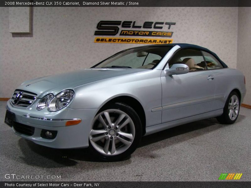 Diamond Silver Metallic / Stone 2008 Mercedes-Benz CLK 350 Cabriolet