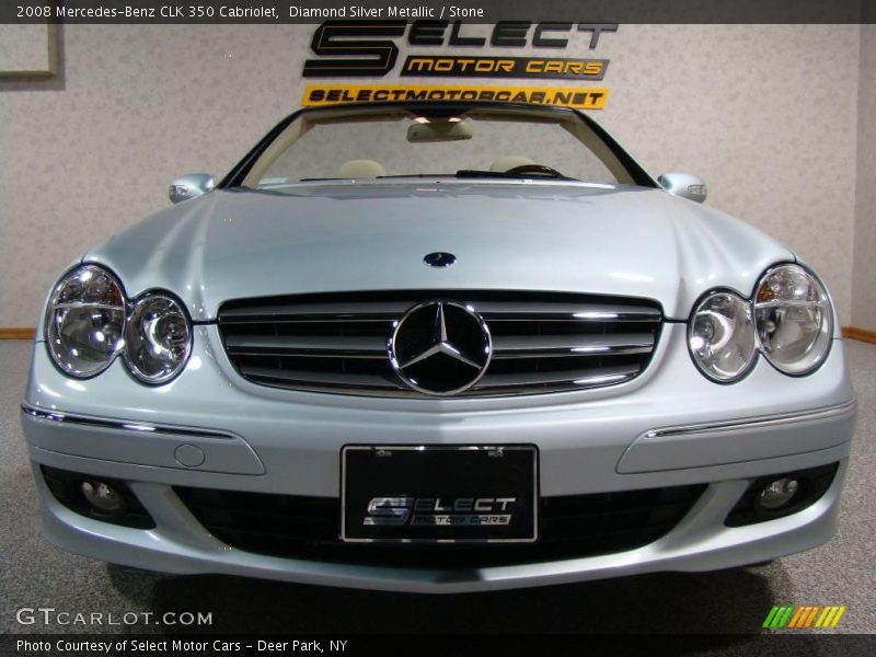 Diamond Silver Metallic / Stone 2008 Mercedes-Benz CLK 350 Cabriolet