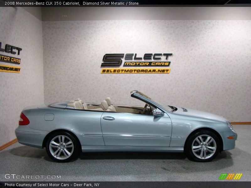 Diamond Silver Metallic / Stone 2008 Mercedes-Benz CLK 350 Cabriolet