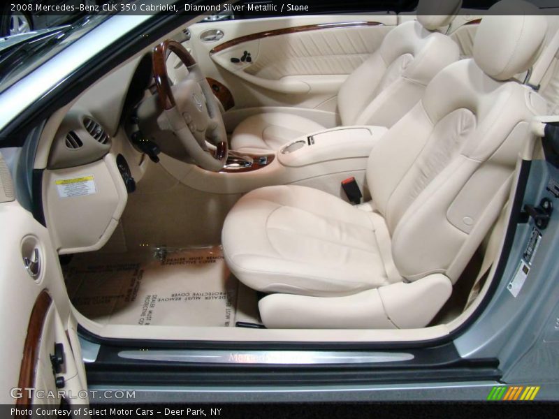 Diamond Silver Metallic / Stone 2008 Mercedes-Benz CLK 350 Cabriolet