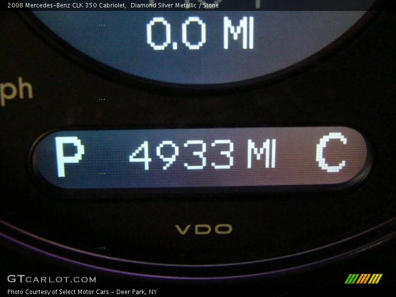 Diamond Silver Metallic / Stone 2008 Mercedes-Benz CLK 350 Cabriolet
