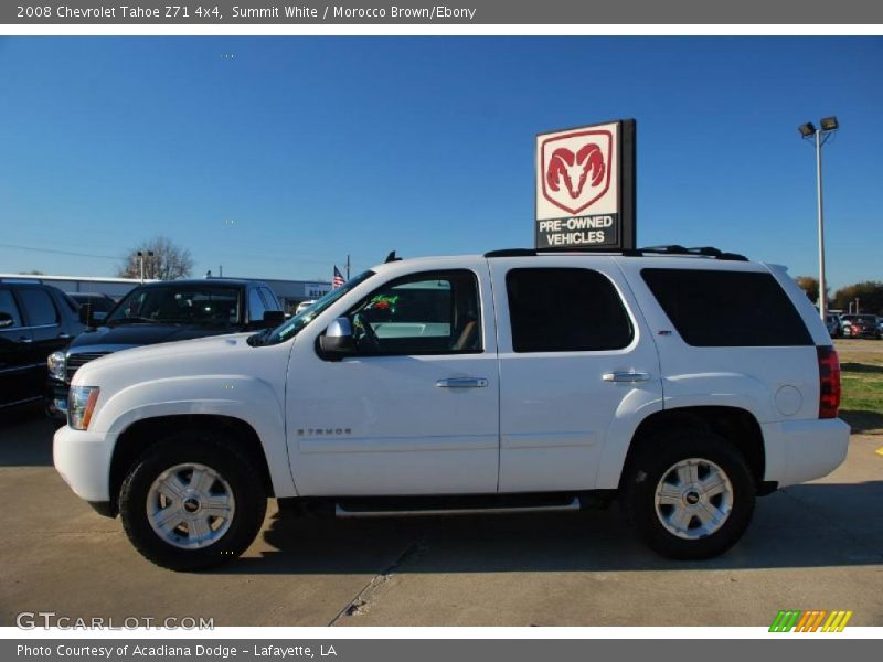 Summit White / Morocco Brown/Ebony 2008 Chevrolet Tahoe Z71 4x4