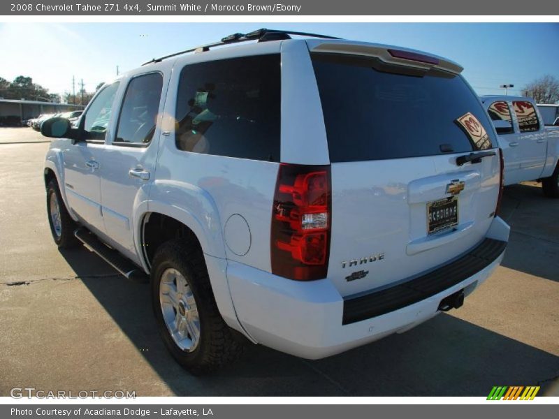 Summit White / Morocco Brown/Ebony 2008 Chevrolet Tahoe Z71 4x4