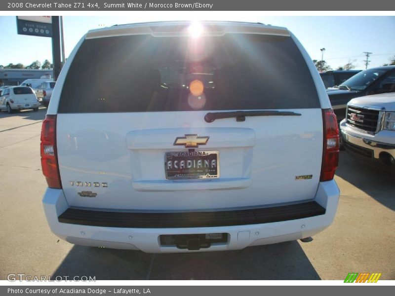 Summit White / Morocco Brown/Ebony 2008 Chevrolet Tahoe Z71 4x4