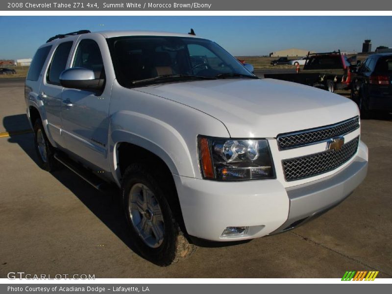 Summit White / Morocco Brown/Ebony 2008 Chevrolet Tahoe Z71 4x4