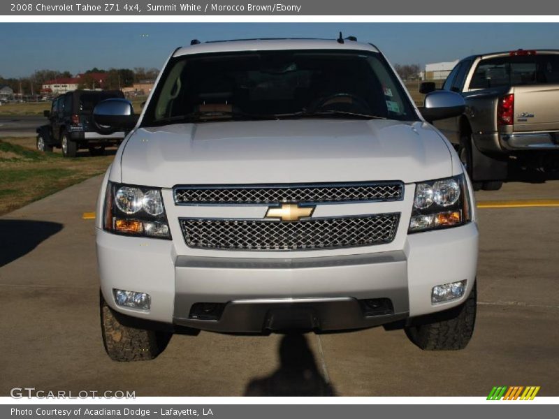 Summit White / Morocco Brown/Ebony 2008 Chevrolet Tahoe Z71 4x4