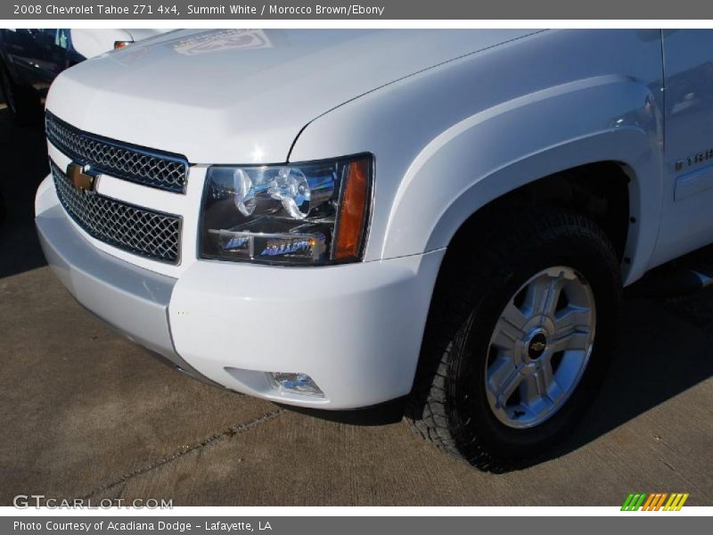 Summit White / Morocco Brown/Ebony 2008 Chevrolet Tahoe Z71 4x4