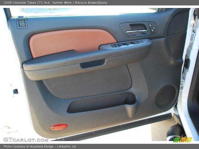 Summit White / Morocco Brown/Ebony 2008 Chevrolet Tahoe Z71 4x4