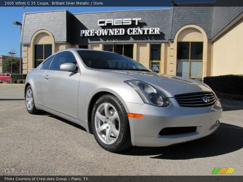 Brilliant Silver Metallic / Stone 2005 Infiniti G 35 Coupe