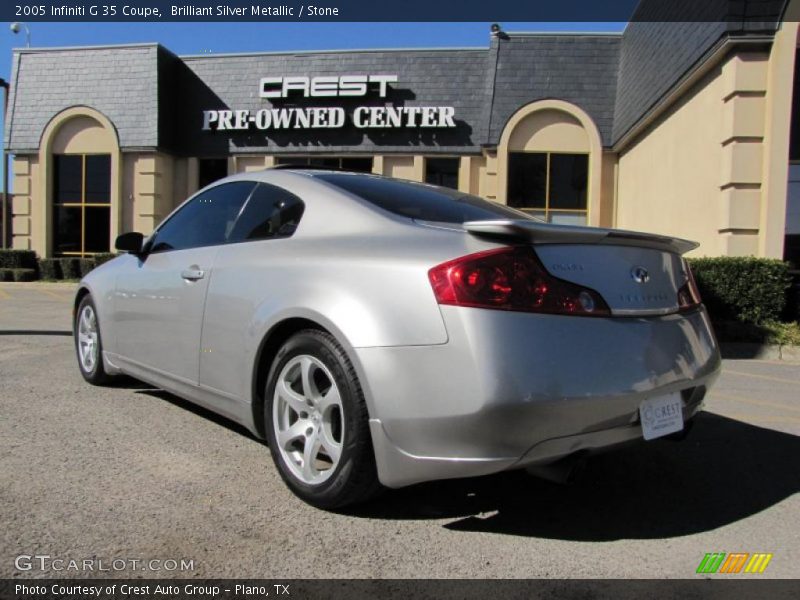 Brilliant Silver Metallic / Stone 2005 Infiniti G 35 Coupe