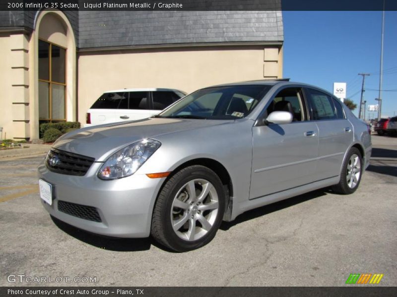 Liquid Platinum Metallic / Graphite 2006 Infiniti G 35 Sedan