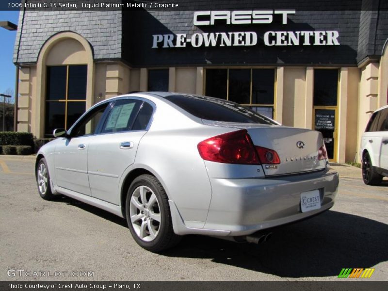 Liquid Platinum Metallic / Graphite 2006 Infiniti G 35 Sedan