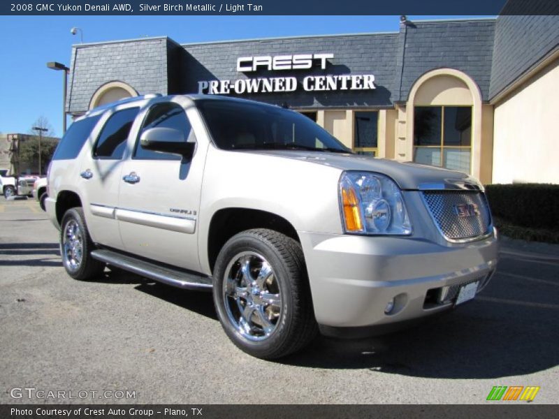 Silver Birch Metallic / Light Tan 2008 GMC Yukon Denali AWD