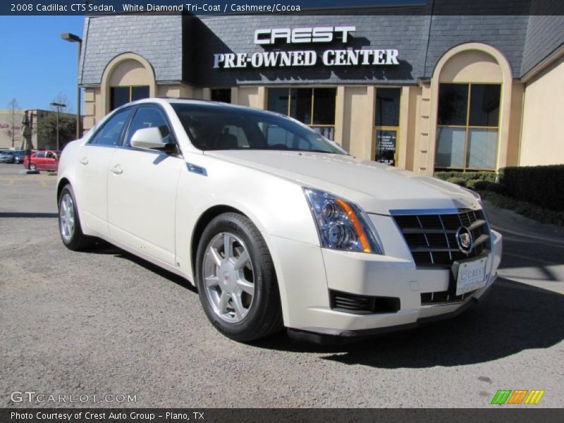 White Diamond Tri-Coat / Cashmere/Cocoa 2008 Cadillac CTS Sedan