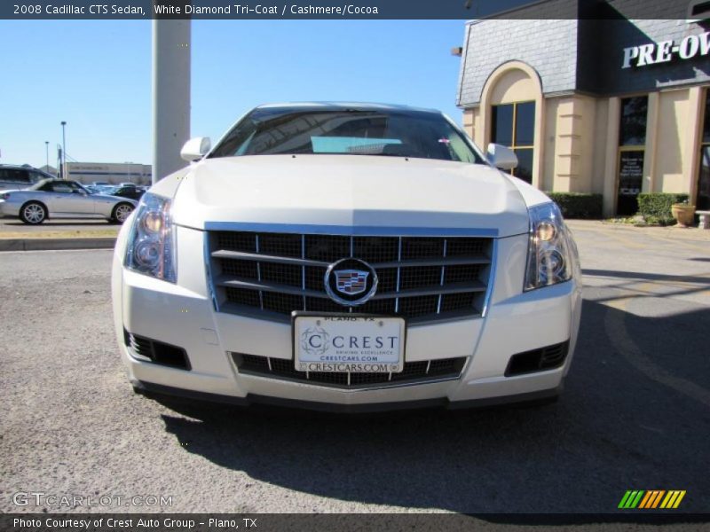 White Diamond Tri-Coat / Cashmere/Cocoa 2008 Cadillac CTS Sedan