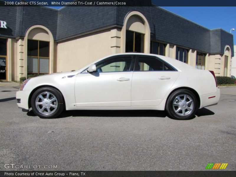 White Diamond Tri-Coat / Cashmere/Cocoa 2008 Cadillac CTS Sedan