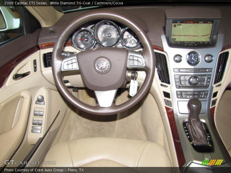 White Diamond Tri-Coat / Cashmere/Cocoa 2008 Cadillac CTS Sedan