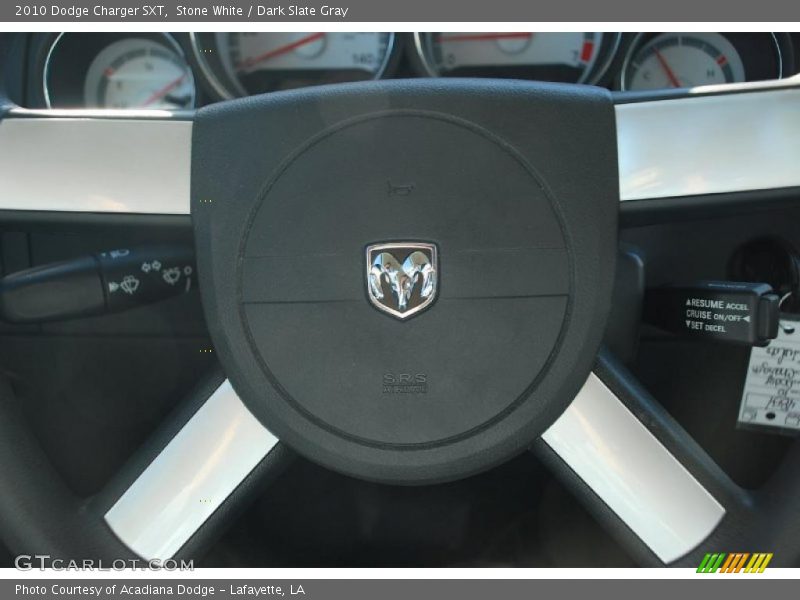 Stone White / Dark Slate Gray 2010 Dodge Charger SXT