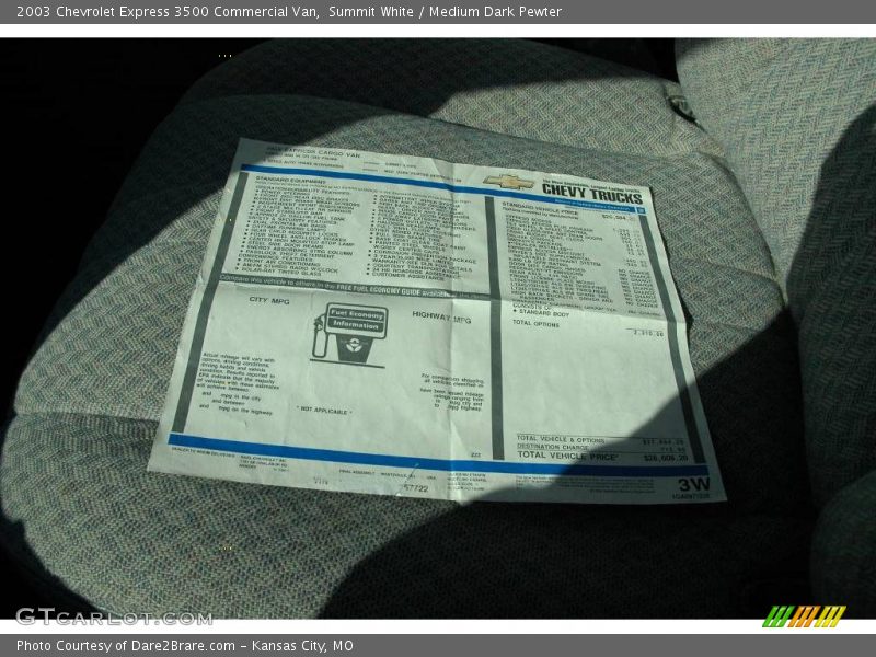 Summit White / Medium Dark Pewter 2003 Chevrolet Express 3500 Commercial Van