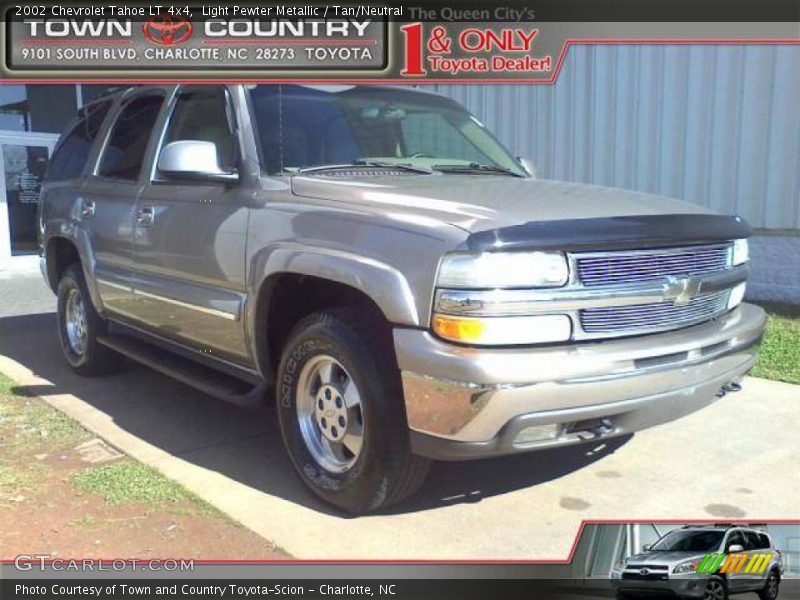 Light Pewter Metallic / Tan/Neutral 2002 Chevrolet Tahoe LT 4x4