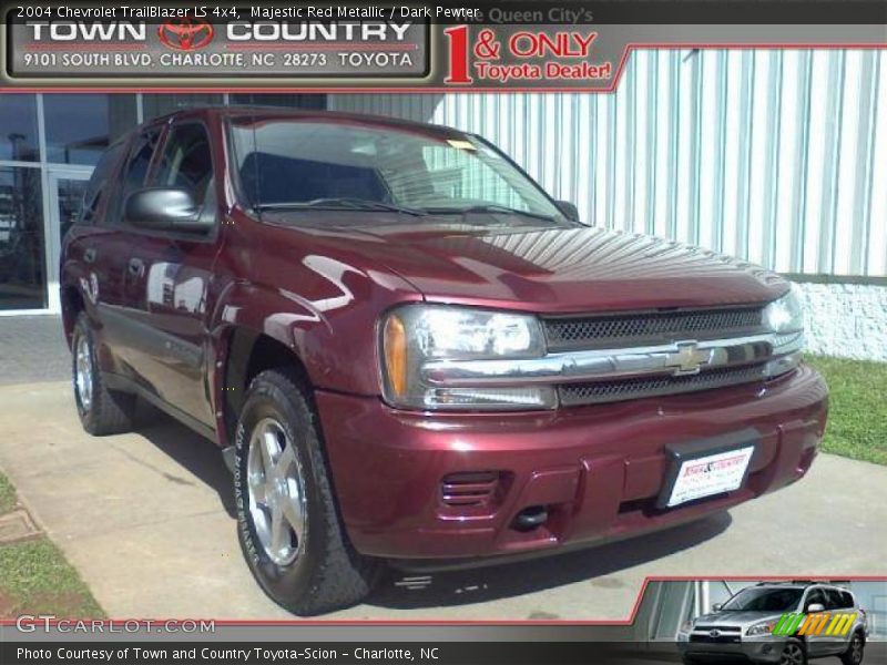 Majestic Red Metallic / Dark Pewter 2004 Chevrolet TrailBlazer LS 4x4