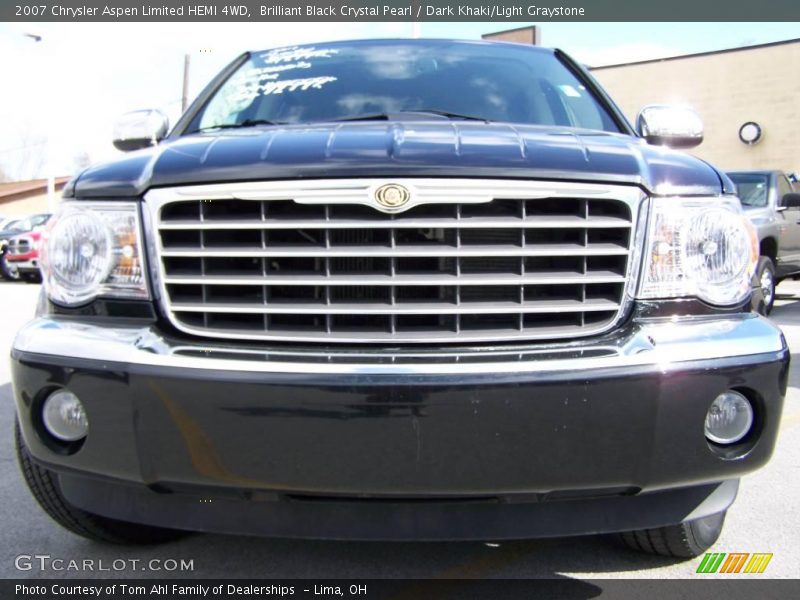 Brilliant Black Crystal Pearl / Dark Khaki/Light Graystone 2007 Chrysler Aspen Limited HEMI 4WD