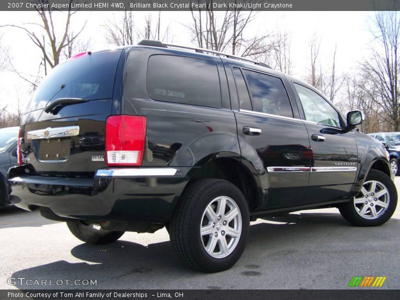 Brilliant Black Crystal Pearl / Dark Khaki/Light Graystone 2007 Chrysler Aspen Limited HEMI 4WD