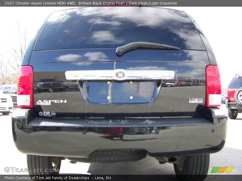 Brilliant Black Crystal Pearl / Dark Khaki/Light Graystone 2007 Chrysler Aspen Limited HEMI 4WD
