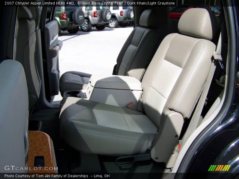 Brilliant Black Crystal Pearl / Dark Khaki/Light Graystone 2007 Chrysler Aspen Limited HEMI 4WD