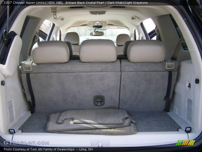 Brilliant Black Crystal Pearl / Dark Khaki/Light Graystone 2007 Chrysler Aspen Limited HEMI 4WD