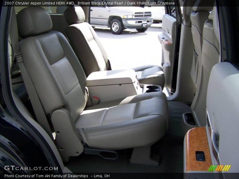 Brilliant Black Crystal Pearl / Dark Khaki/Light Graystone 2007 Chrysler Aspen Limited HEMI 4WD