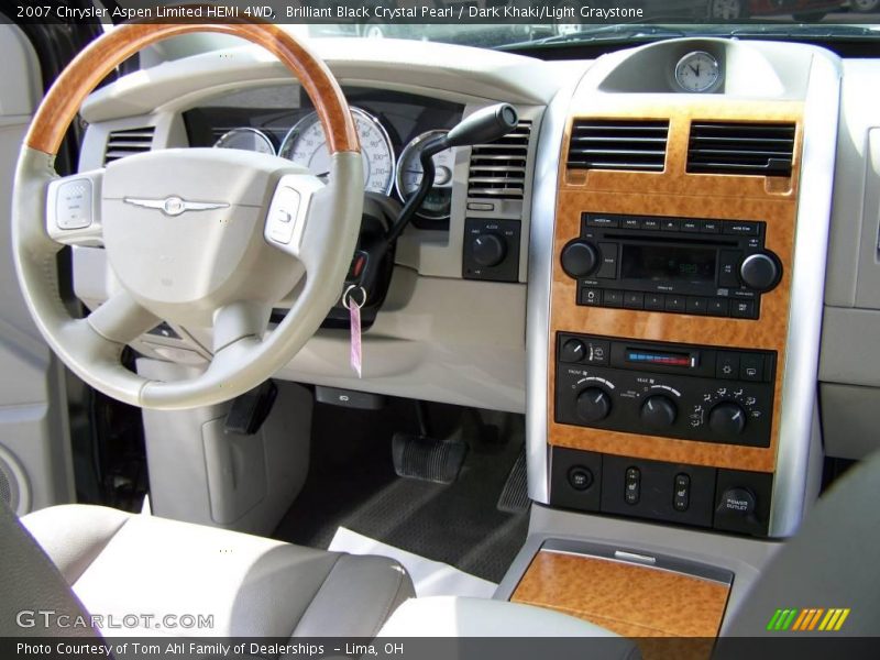 Brilliant Black Crystal Pearl / Dark Khaki/Light Graystone 2007 Chrysler Aspen Limited HEMI 4WD
